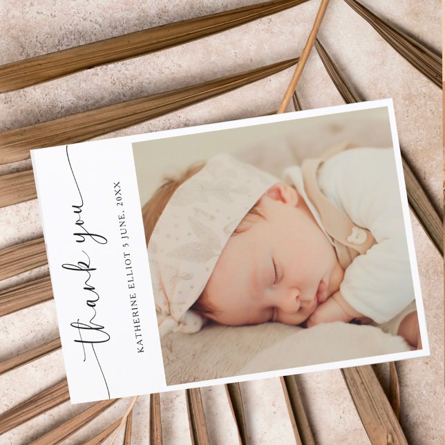 Postal Foto de agradecimiento con guión moderno minimalis (Subido por el creador)