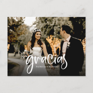 Postal Foto de agradecimiento de boda linda Gracias