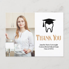 Postal Foto de agradecimiento personalizada para graduado