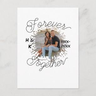 POSTAL FOTO DE ANIVERSARIO DE PAREJA JUNTOS PARA SIEMPRE 