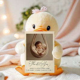 Postal Foto de anuncio de nacimiento de bebé moderno