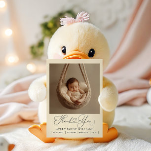 Postal Foto de anuncio de nacimiento de bebé moderno