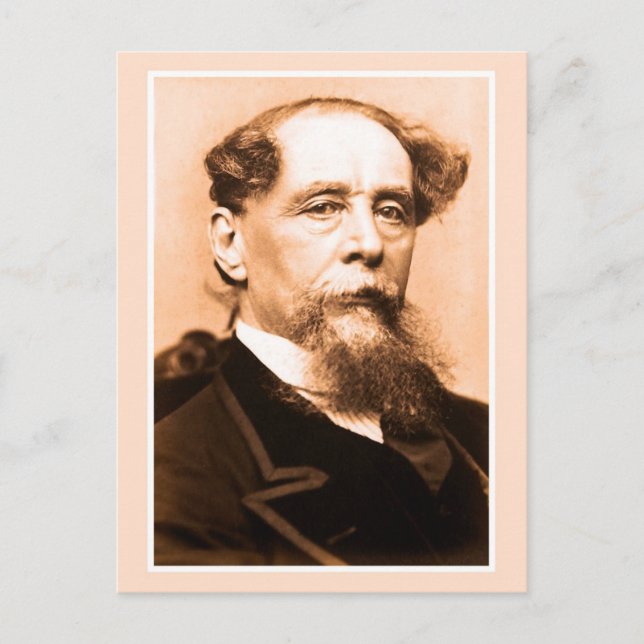 Postal Foto de arte Charles Dickens (Anverso)