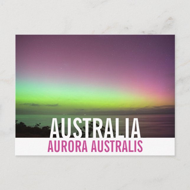 Postal Foto de Australia Southern Lights (Anverso)