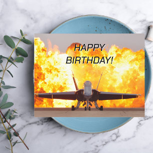 Postal Foto de avión a reacción, Cumpleaños de Aviación C