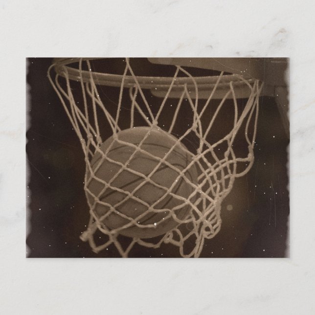 Postal Foto de baloncesto dañada (Anverso)