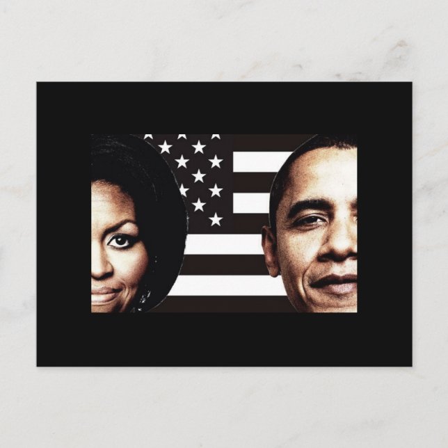 Postal Foto de Barack y Michelle Obama (Anverso)