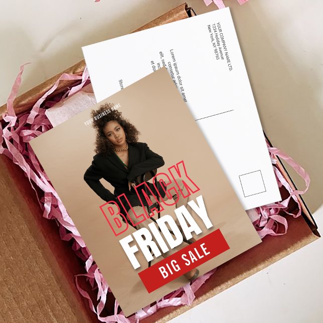 Postal Foto de Black Friday Big Sale Product Promo (Photo Black Friday Big Sale Product Promo Postcard)