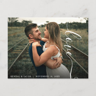 Postal Foto de Boda de amor de script 