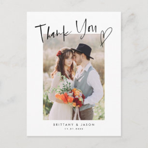 Postal Foto de Boda moderno con guión informal