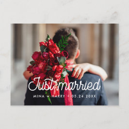 Postal Foto de boda retro vintage casada