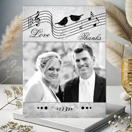 Postal Foto de Boda tema musical Gracias Postcard