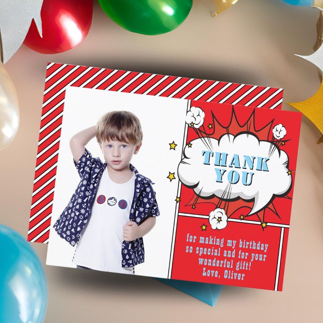 Postal Foto de Burbuja de Hablado de Cómic de Superhéroe  (Subido por el creador)