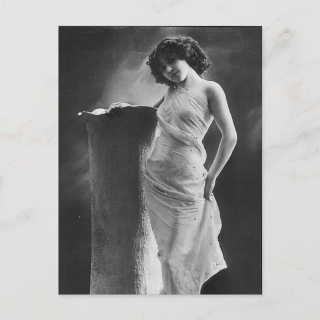 Postal Foto de chica victoriano de época (Anverso)