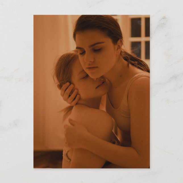 Postal Foto de chicas enamorados (Anverso)