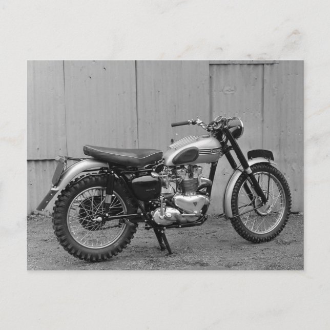 Postal Foto de cosecha de motocicleta Triumph MC (Anverso)