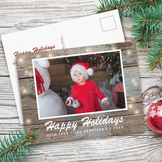 Postal Foto de Country Rustic Wood Lights (Country Rustic Wood Lights Photo Postcard)