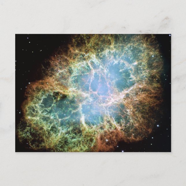 Postal Foto de Crab Nebula Space de la NASA (Anverso)
