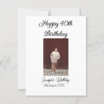 foto de cumpleaños 40 feliz moderno simple minimal