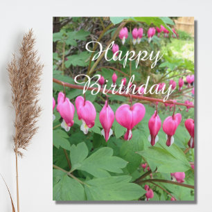 Postal Foto de cumpleaños de Corazón Sangrante Rosa
