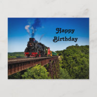 Foto de cumpleaños de puente de tren vintage