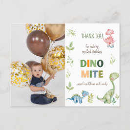 Postal Foto de cumpleaños Dino-mite