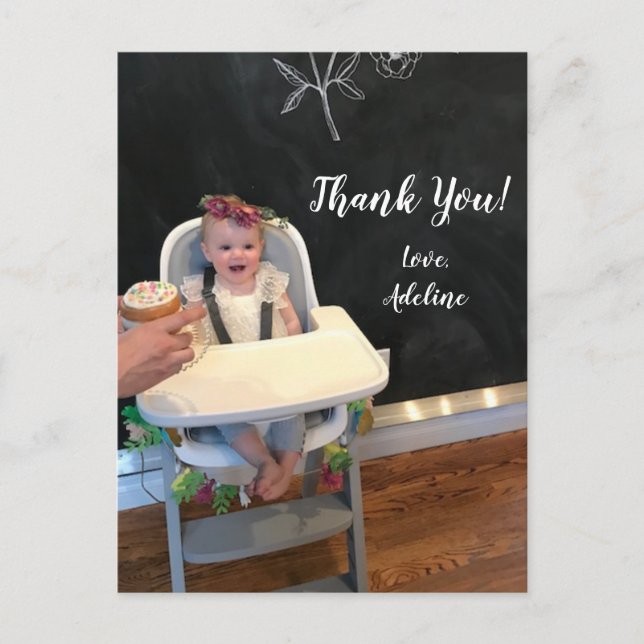 Postal Foto De Cumpleaños Gracias Postcard (Anverso)