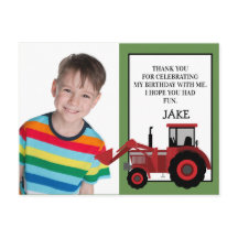 Foto de cumpleaños verde de Red Tractor