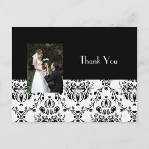POSTAL FOTO DE DAMASK WEDDING GRACIAS