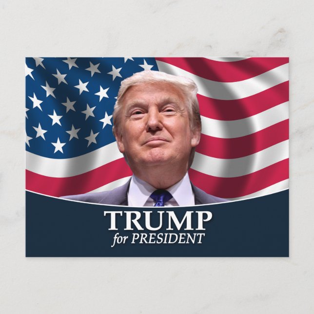 Postal Foto de Donald Trump - presidente 2016 (Anverso)