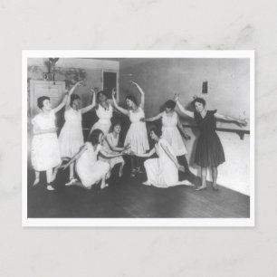 Postal Foto de época de ensayo de ballet de 1916