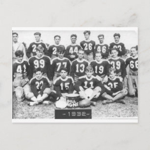 Postal Foto de época del equipo de fútbol de 1932