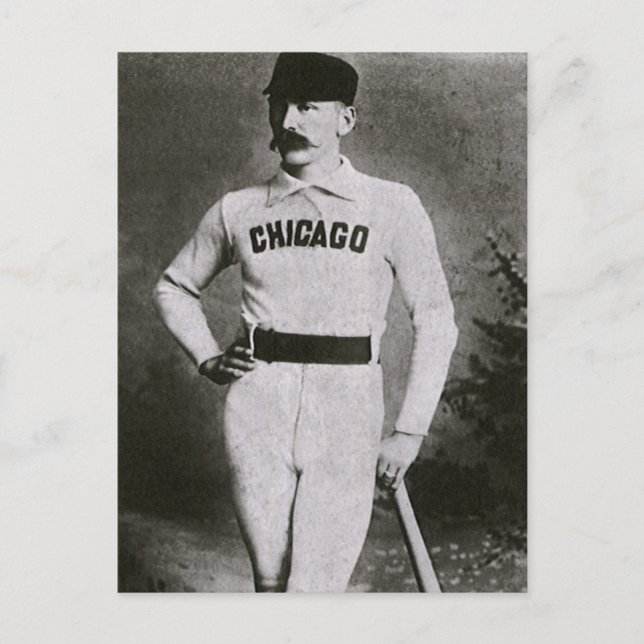 Postal Foto de época, jugador de béisbol Sports Chicago (Anverso)