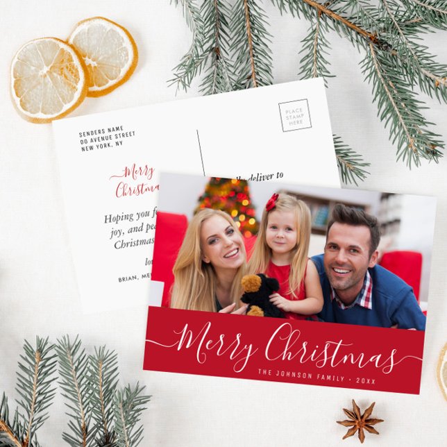 Postal foto de escritura simple feliz navidad (Subido por el creador)