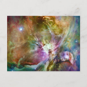 Postal Foto de espacio de la galaxia de nebulosas de colo