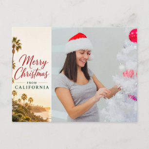 Postal Foto de familia de Navidad en California