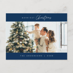 Postal Foto de familia en Navidad más alegre, felicidad a