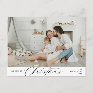 Postal Foto de familia en Navidad más alegre, felicidad d