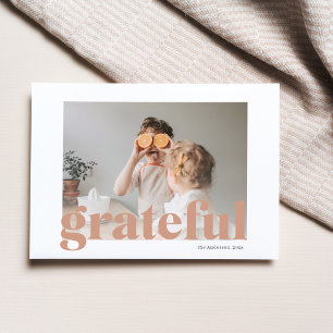Postal Foto de familia Feliz Día de Acción de Gracias A