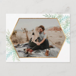 Postal Foto de feriado acuarela de las ramas de invierno