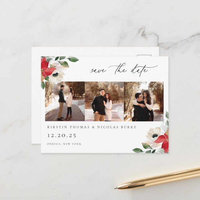 Postal Foto de Floral Botánica de Invierno (Anverso/Reverso In Situ)