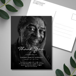 Postal Foto de funeral personalizada de agradecimiento po