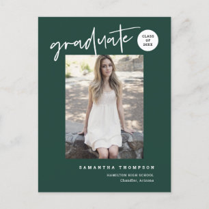 Postal Foto de grado de secundaria de la Escuela Verde Mo