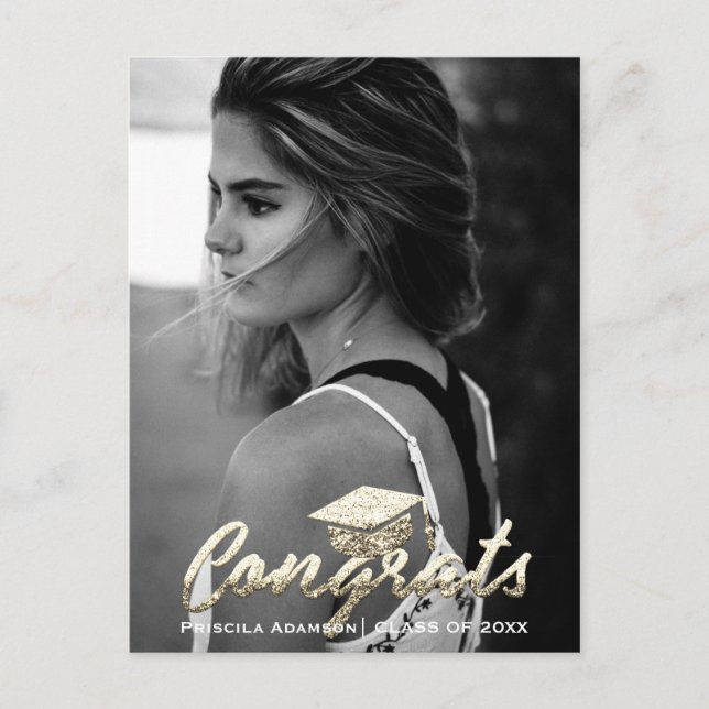 Postal Foto de graduación Año de la promoción Nombre Dora (Anverso)