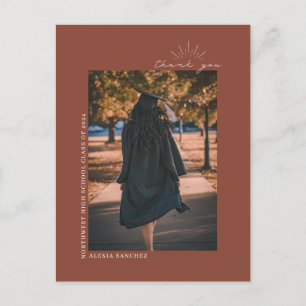 Postal Foto de graduación Arte de línea de terracota Agra