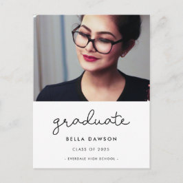 Postal Foto de graduación de guión corto