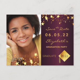 Postal Foto de graduación de la fiesta Save the Date 2026