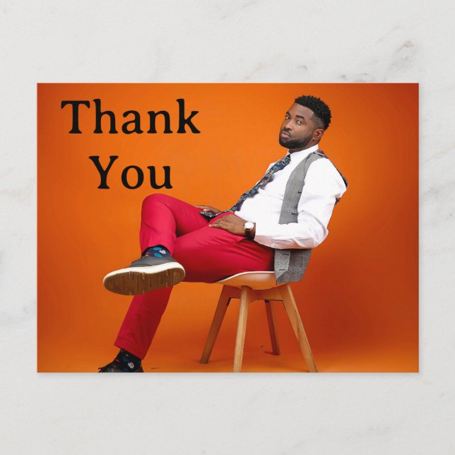 Postal Foto de graduación gracias (Anverso)