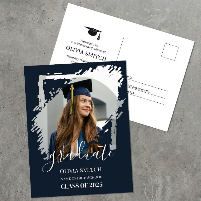 Postal Foto de graduación informal simple (Subido por el creador)