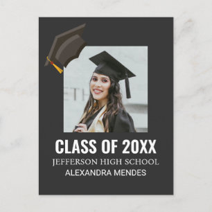 Postal Foto de graduación personalizada Graduado Padre Or